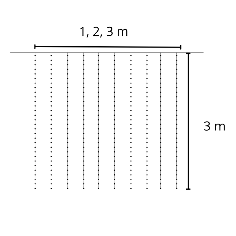 String Curtain of Fairy Lights with Remote Control