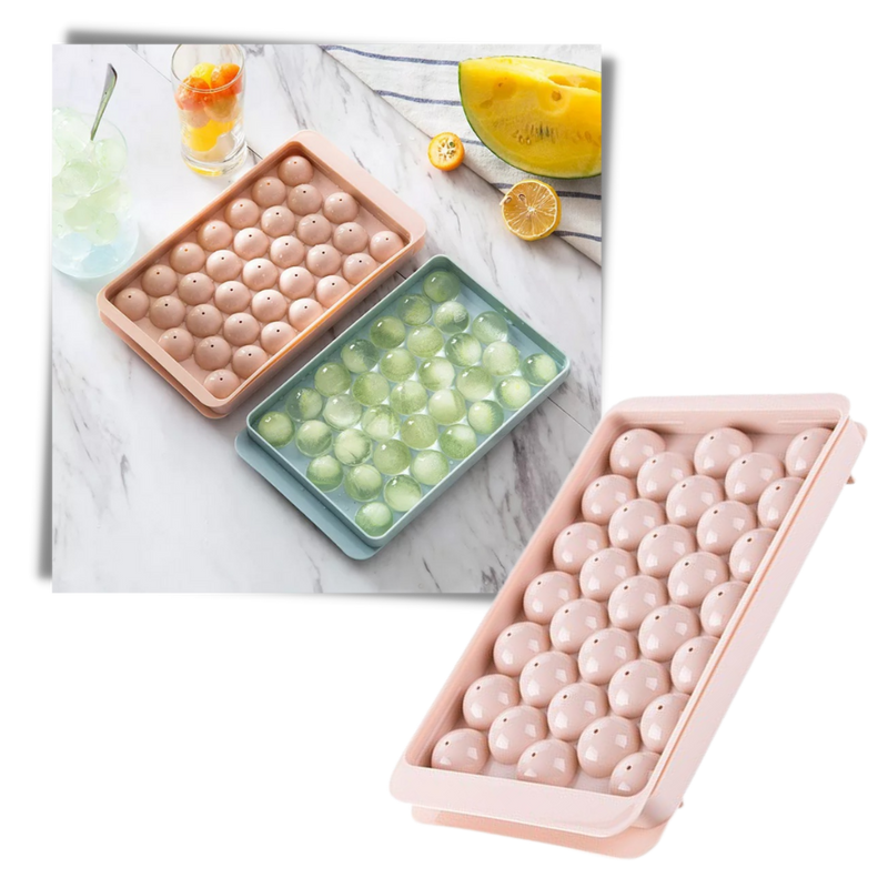 Round Ice Cube Mould Tray Set