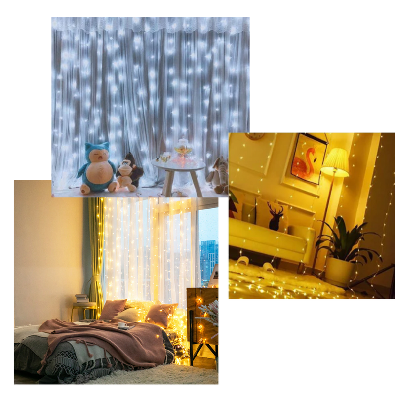 String Curtain of Fairy Lights with Remote Control