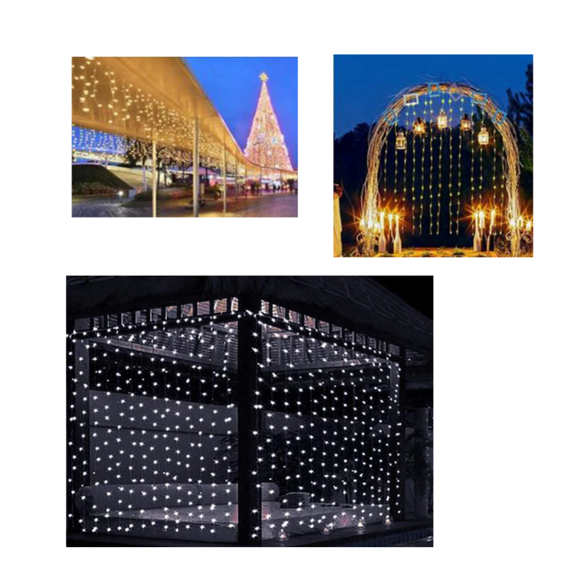 String Curtain of Fairy Lights with Remote Control