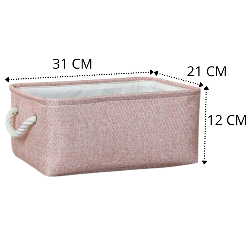 Stylish Linen Basket with Rope Handles