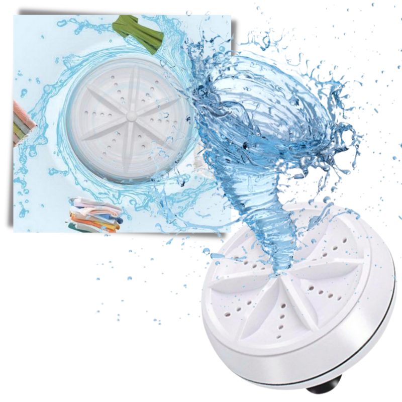 Portable ultrasonic dishwasher & laundry machine