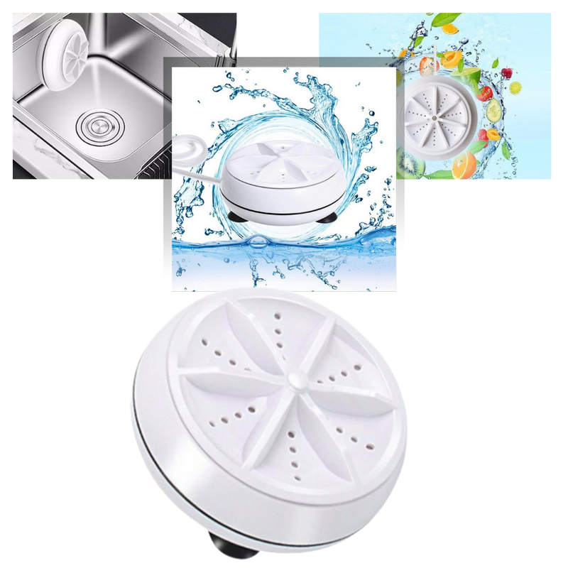 Portable ultrasonic dishwasher & laundry machine