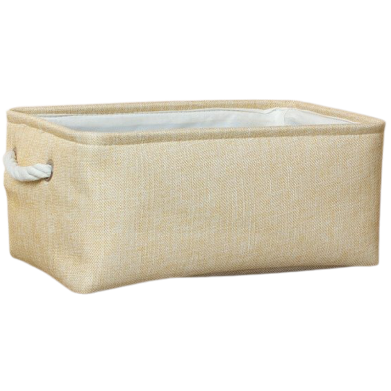 Stylish Linen Basket with Rope Handles