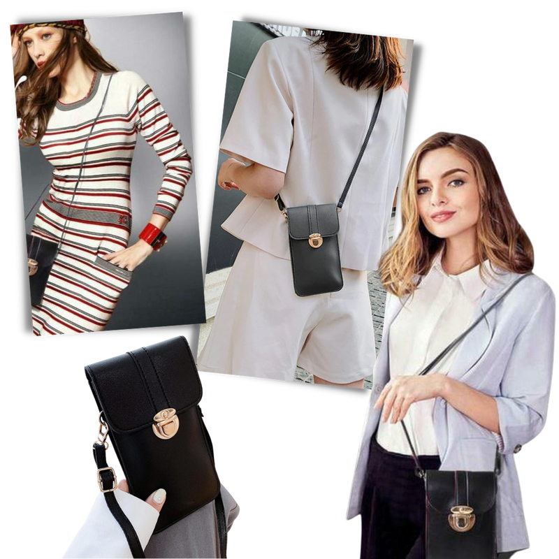 Touchscreen phone crossbody bag