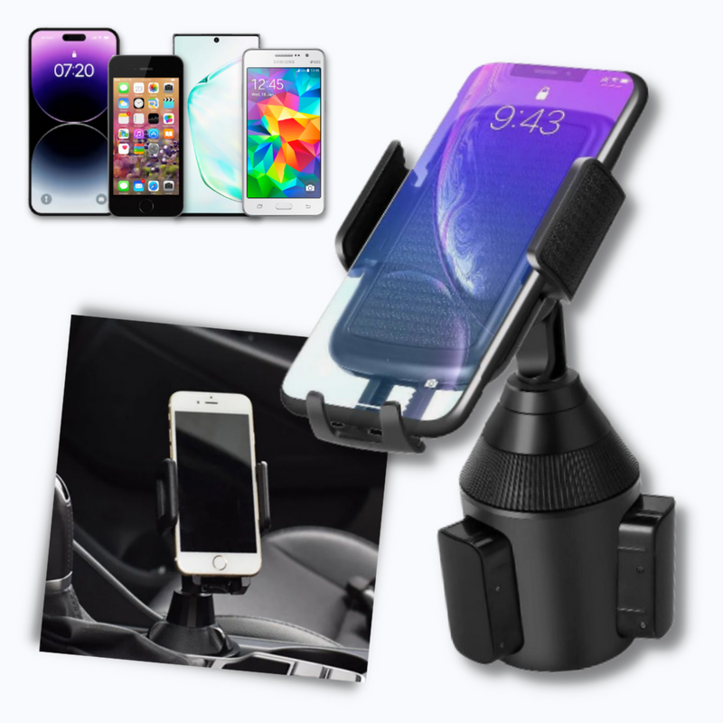 Adjustable Cell Phone Cup Holder Mount