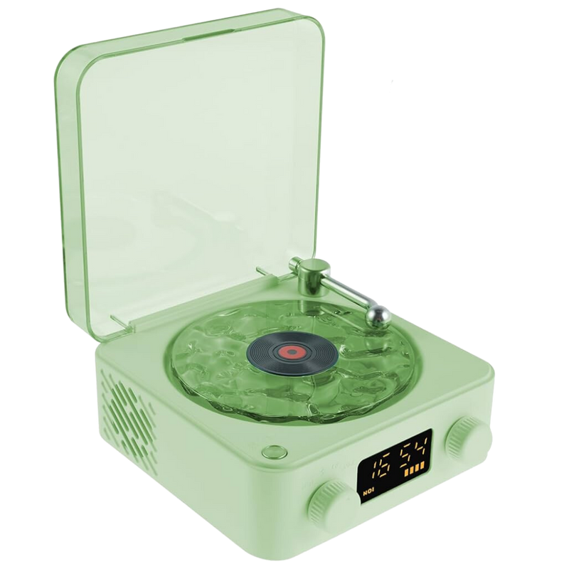 Retro-Style Waves Vinyl Player