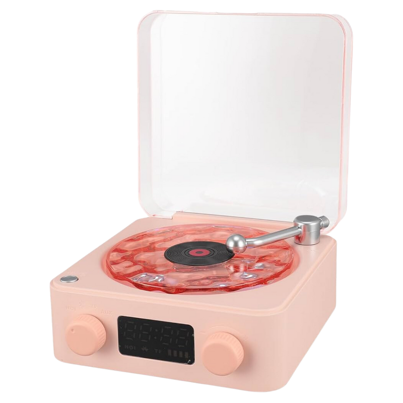 Retro-Style Waves Vinyl Player
